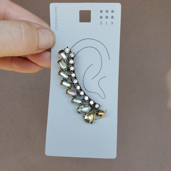 New Unique Click-Six Rhinestone Crystal Ear Cuff - Picture 10 of 11